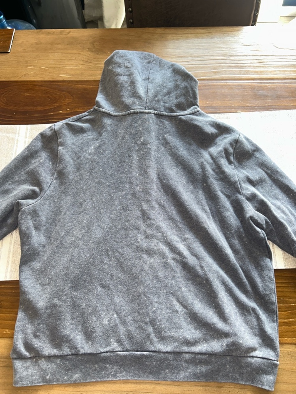 PINK Victoria's Secret Gray Full-Zip Hooded Sweatshirt with Floral Accents - Picture 7 of 13